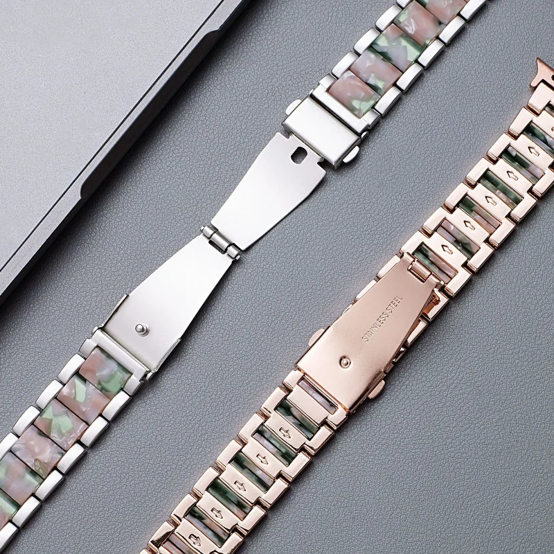 Pulseira de resina para apple watch ultra 2 band s10 46mm 42mm 45mm 40mm 41mm 44mm pulseira de metal para iwatch série 9 8 7 6 se 5 4