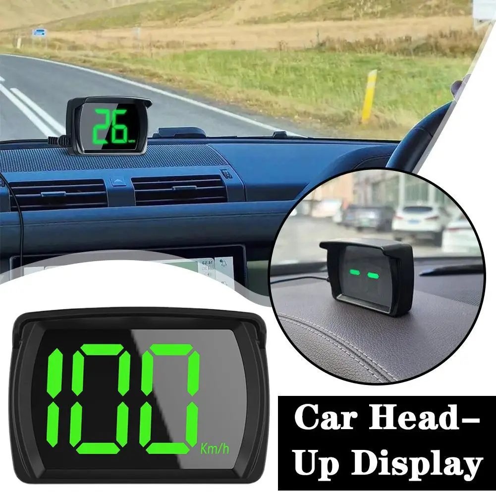 Car Head-Up Display Car GPS Digital Speedometer HUD Big Font Speed Head Up Display KMH Speed Meter Smart Auto Accessories