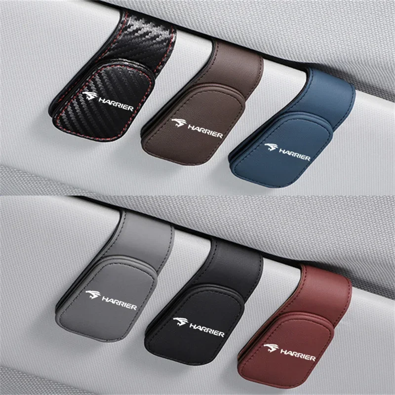 Car Eyeglass Holder Glasses Storage Clip For Toyota Harrier Auto Sunglasses Holder Interior Organize Multifunction Accessories