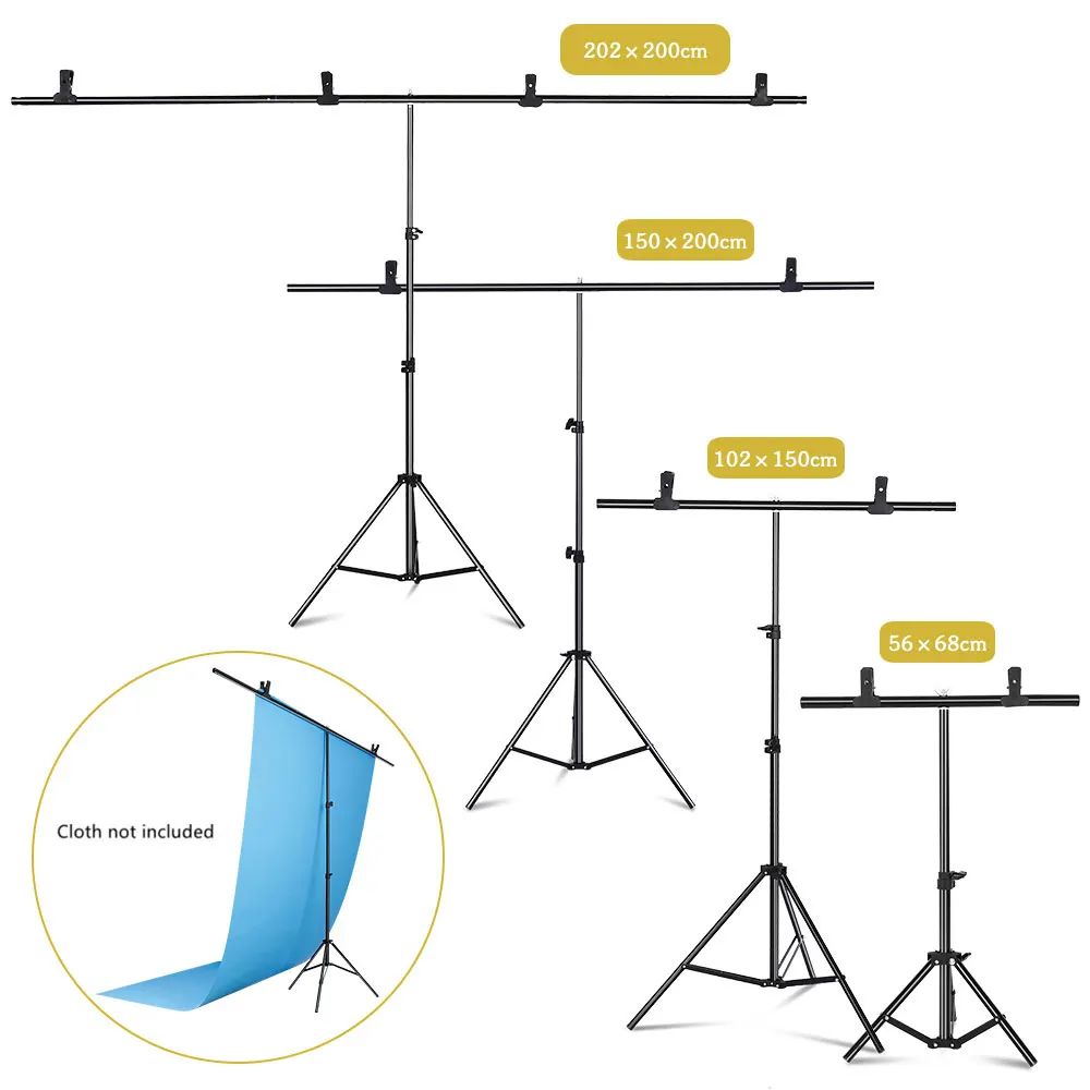 Photography T-shape Background Backdrop Stand Frame Support System For Photo Studio Video Chroma Key Green Screen With Stand