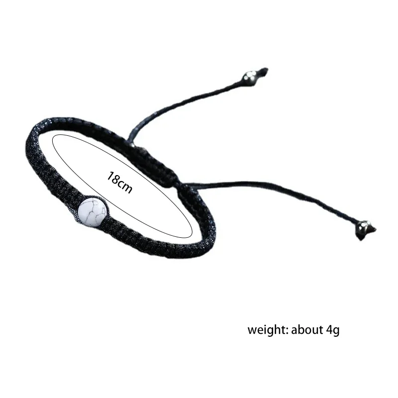 1 قطعة بسيطة جولة سحر المنسوجة أساور خلخال للرجال النساء الرجعية الكرة على شكل سوار BFF الصداقة مجوهرات اكسسوارات هدايا