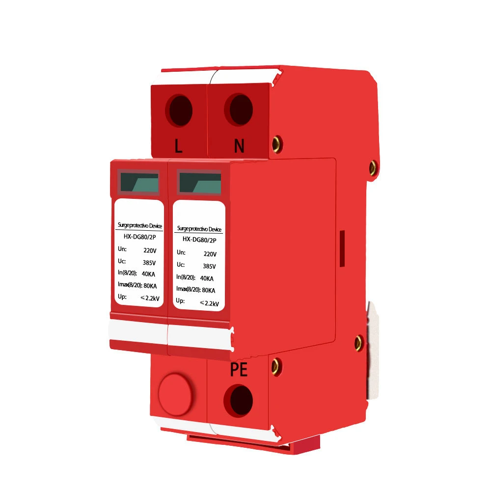 Wholesale AC220V Power Supply lightning Protector Single Phase 20KA/40KA/60KA/80KA lightning protection Module Surge Protector