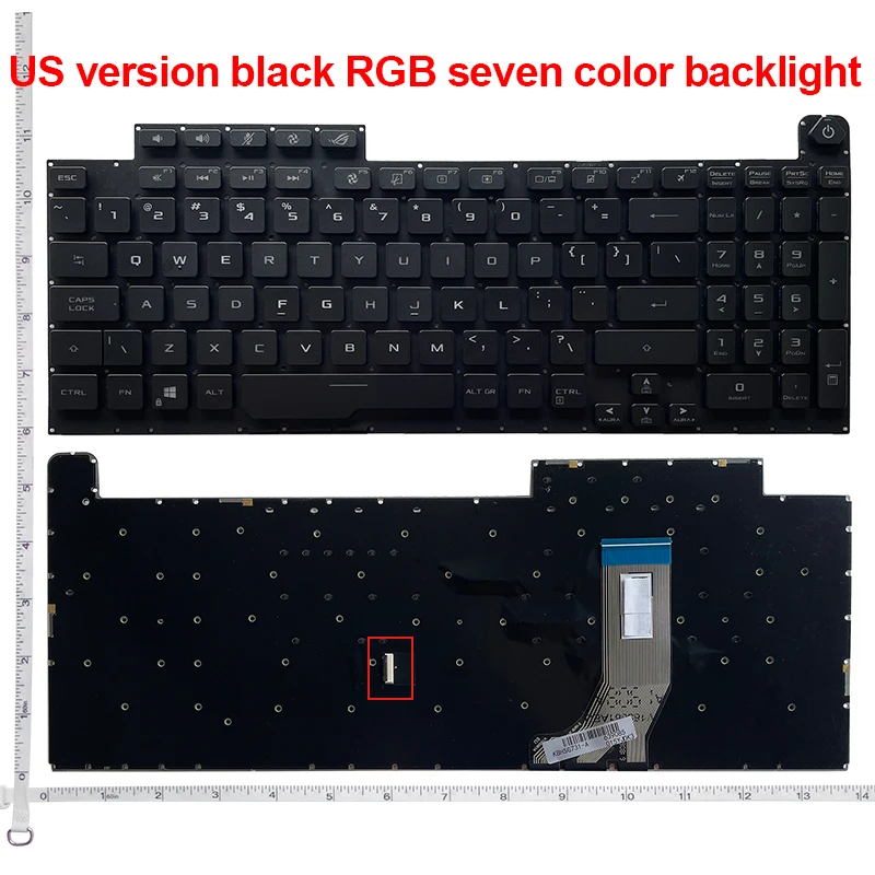 Imagem -03 - Teclado para Notebook Inglês para Asus G731 G731gt G731gu G731gv G731gw G732 G732l G732g G732gu G712 G712l G712v S7d