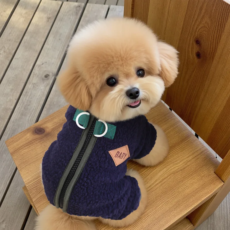 

Winter Plush Dog Clothes Rainbow Pet Puppy Hoodie Sweater For Small Medium Dogs Cats Yorkshire Chihuahua Coat Jacket