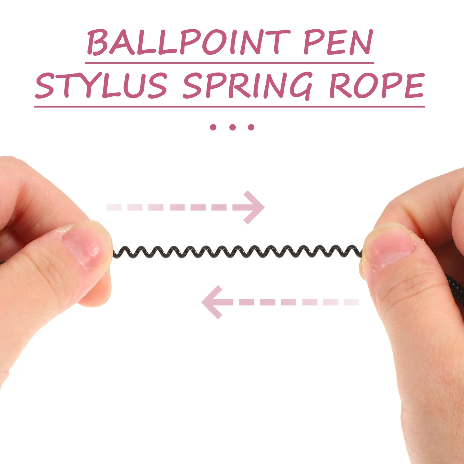 10 قطعة قلم الكتابة اليدوية مكافحة فقدان حبل مطاطا قابل للسحب البلاستيك القلم ملفوف الحبل القلم حبل للأقراص الربيع حبل