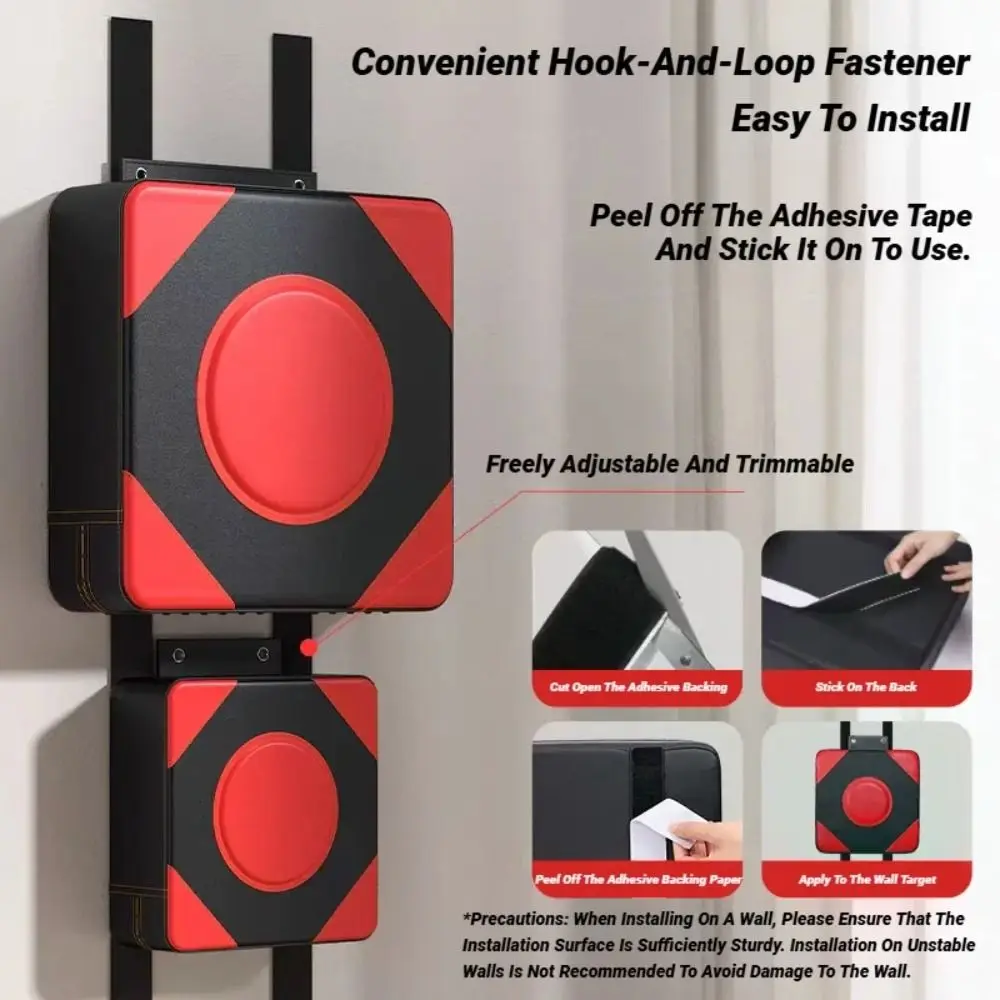 

NEW High Quality Adjustable Wall Boxing Pad Drill Free Shockproof Boxing Target Leather Taekwondo Training Pad Combat Sports