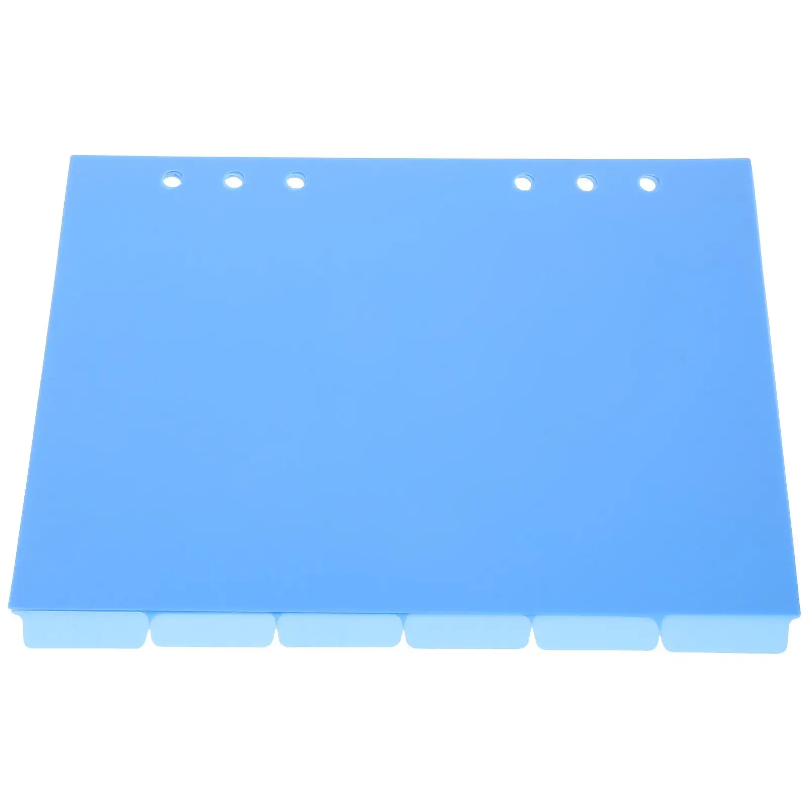 6 Pcs Dividing Line Separator Page Tabs Binder Dividers Blue Paper Pp Organizer