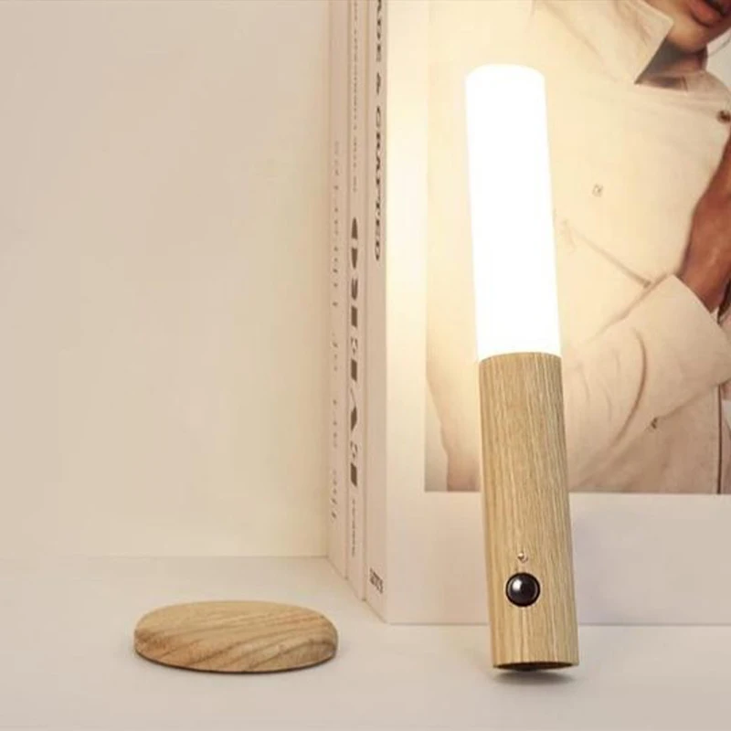 New Creative Smart Human Body Induction Night Light Led Rechargeable Magnetic Night Light For Home Kitchen Cabinet Decoration