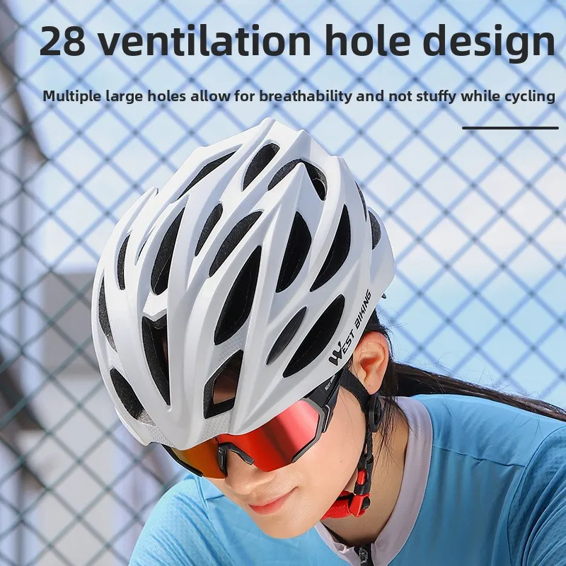 West Rider Integrated Cycling Helmet - Breathable Sports Road Bike Helmet