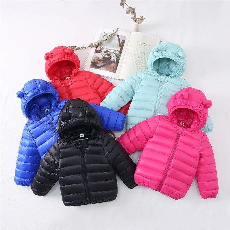 

Thin children down cotton-padded jacket boy girl child in winter jacket baby cotton short winter coat
