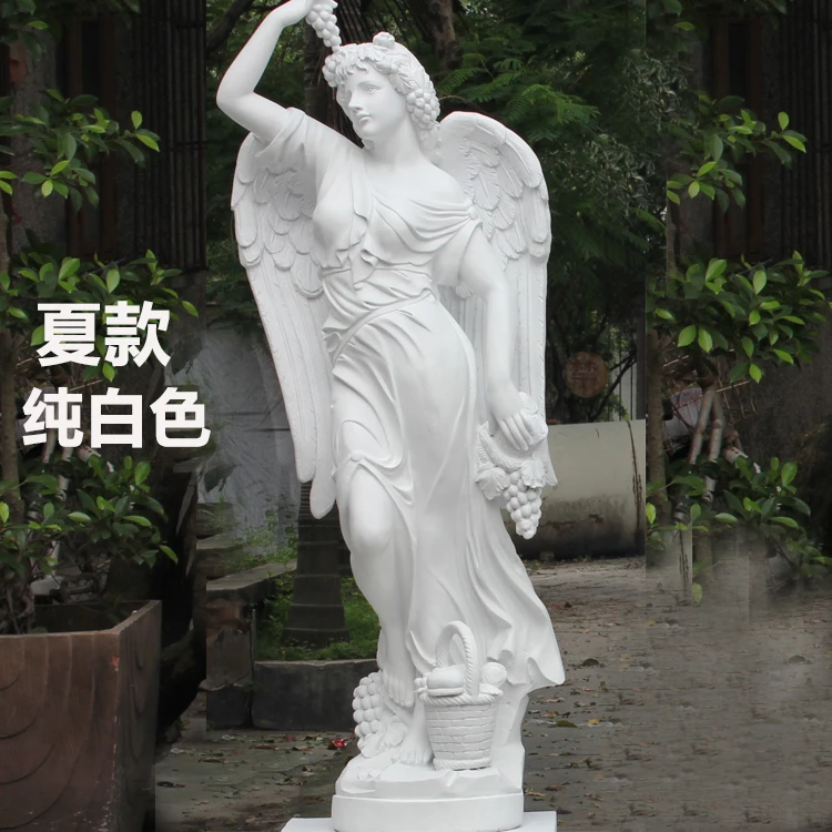 NONE Europäische Musikfigur Skulptur Engel vier Jahreszeiten Dame Innenhof Garten Bar Dekoration 8