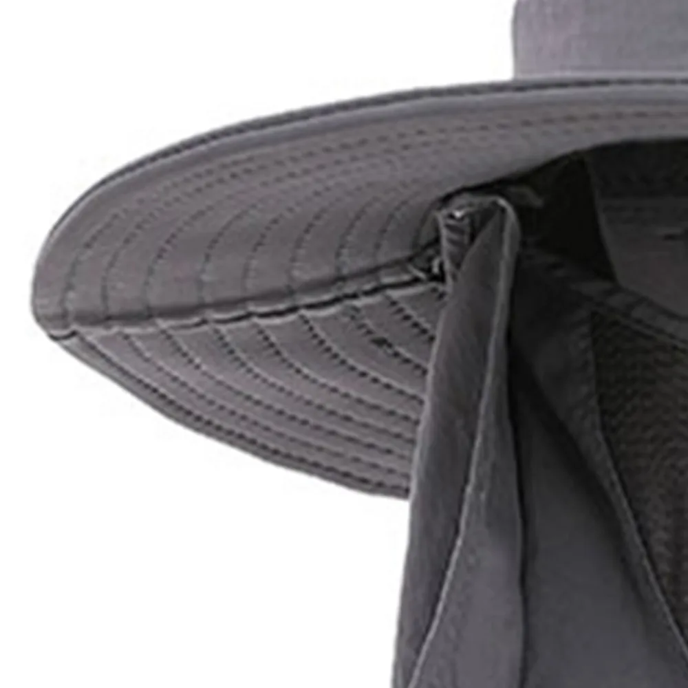 Durable UPF 50+ Fishing Sun Hat Removable Neck Flap Breathable Fishing Hat Quick Dry Nylon Sun Hat For Men Women