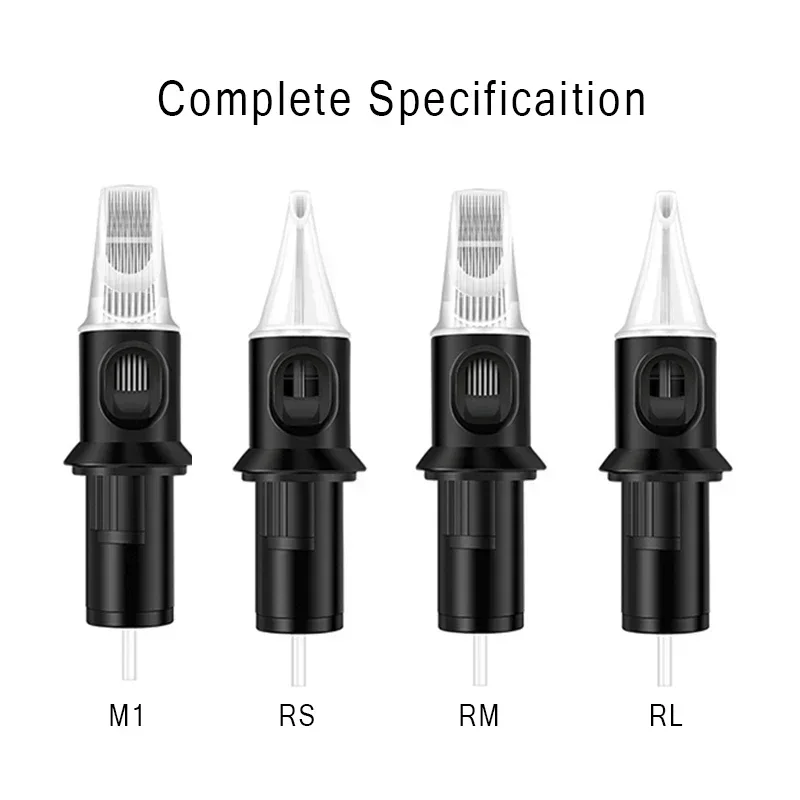 Disposable Sterile Tattoo Cartridge Needles RL M1 RM RS Semi Permanent Eyebrow Lip Makeup Needles Compatible Tattoo Machine Pen