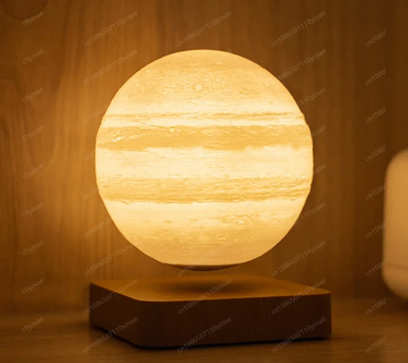 Maglev 14cm Moon Planet Jupiter Creative Decoration Atmosphere Night Table Lamp Maglev Jupiter Moon Ornament