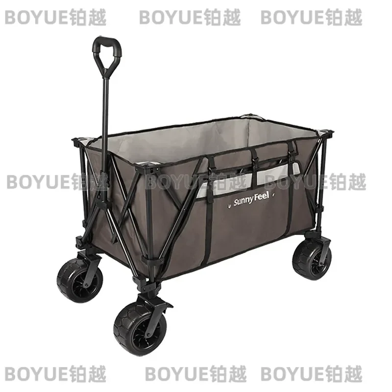SunnyFeel Mountain Cave Outdoor Camp Car Camping Folding Trolley, Picnic Car Lightweight Folding Camper