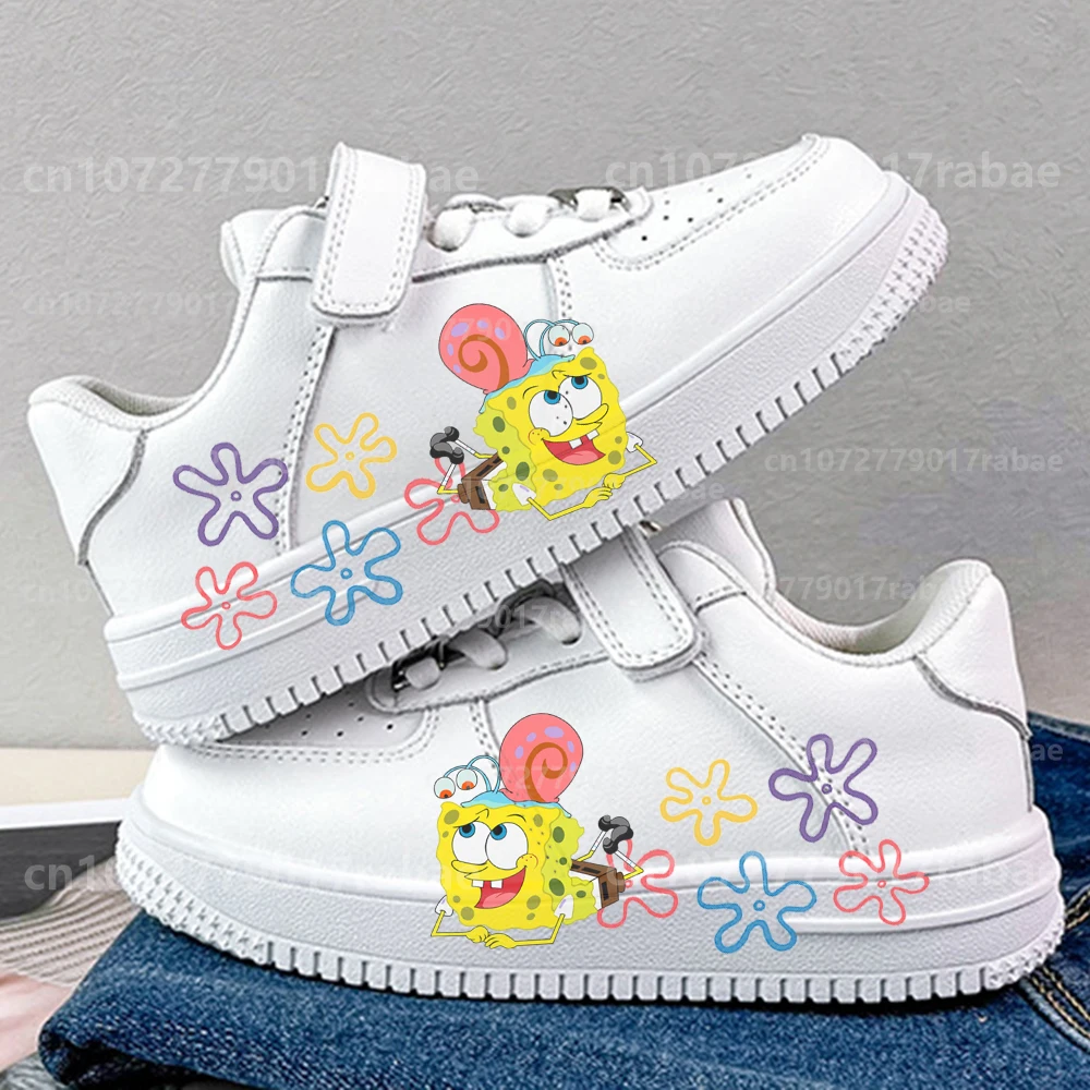 SpongeBob Shoes sneakers for children Student Casual basketball shoes Kid Sneakers girls boys Running Fashion Sports Shoes Gift