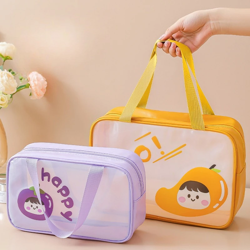 Transparent waterproof 3-piece set - travel toiletries storage set, handbag, essential for beach and swimming travel