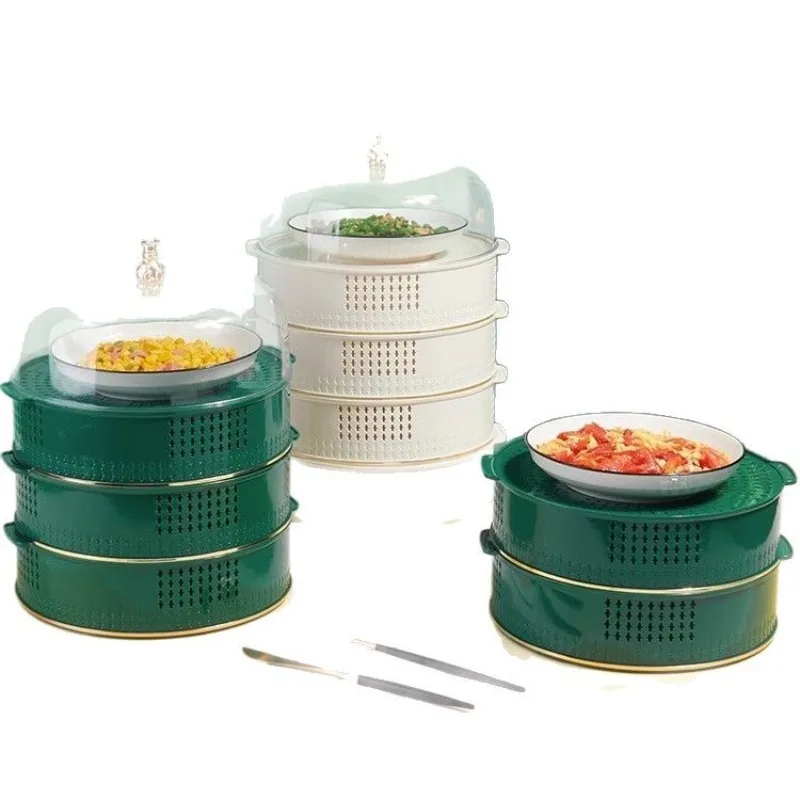 Stackable Dustproof Food Cover, Multi-Layer Tabletop Food Storage Container for Leftovers