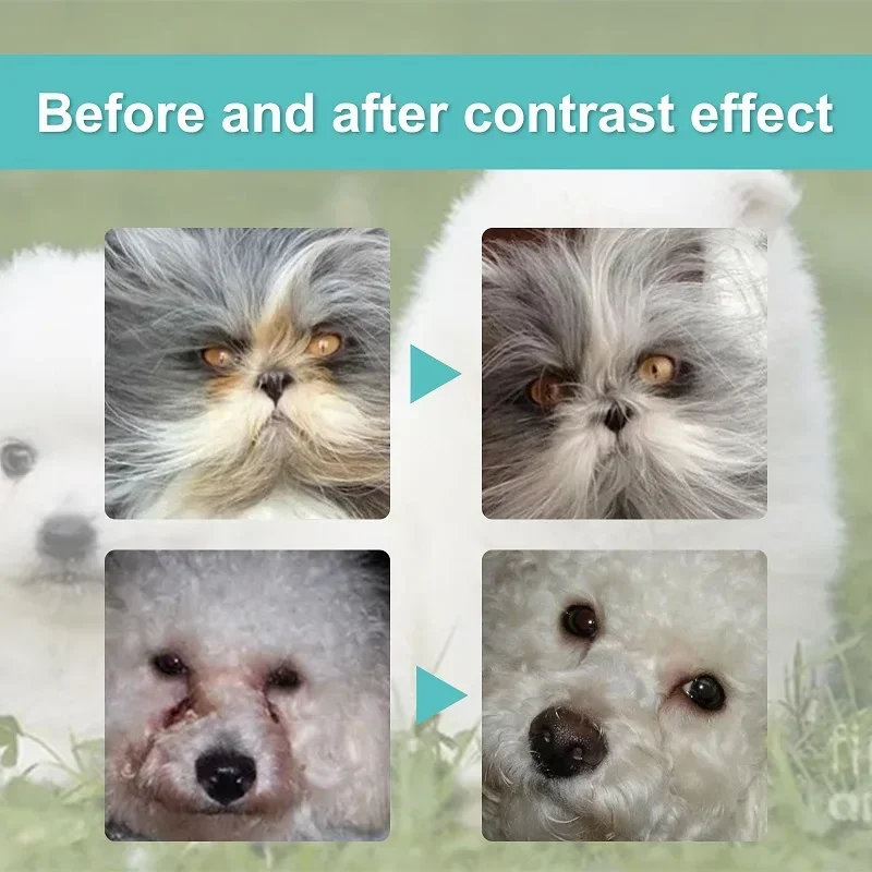 Tear Stain Remover for Dogs Wash Pet Eyedroppings Eye Gum Cleaner Bactericidal Kitten Supplies Care Dirt Cleaner Eye Eliminate
