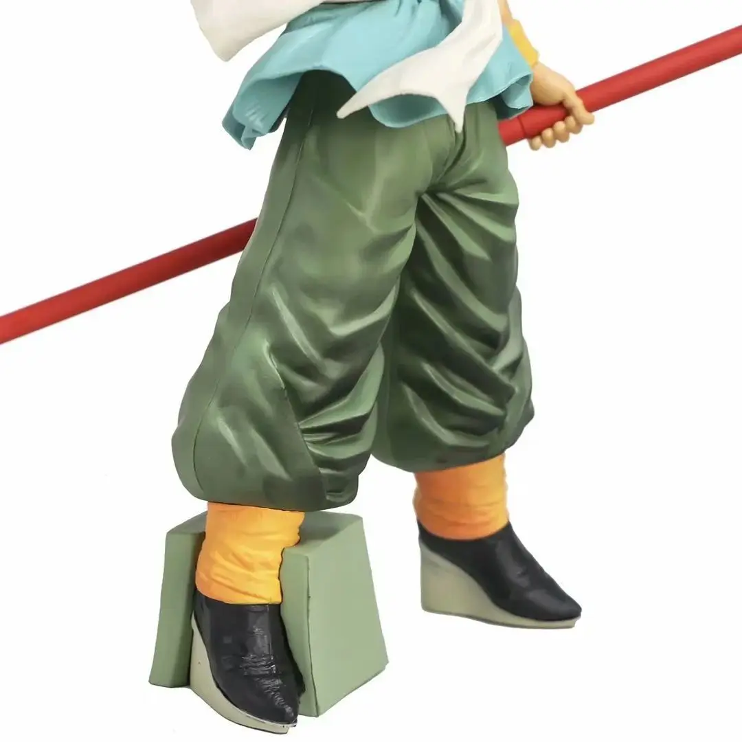 Figurka Anime Dragon Ball Son Goku Akcja Bandai Złota Obręcz Pręt Dekoracja Model na 10 Rocznik Ornament Kolekcja Lalek 28cm
