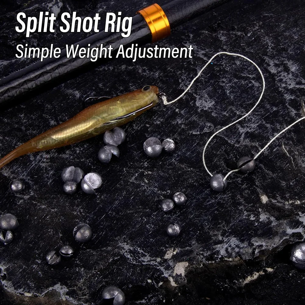 100Pcs/Bag Fishing Weights Lead Pendant Round Removable No Harm to Line Opening Lead Clamp Fishing Tool Fishing Gear Accessories image 5