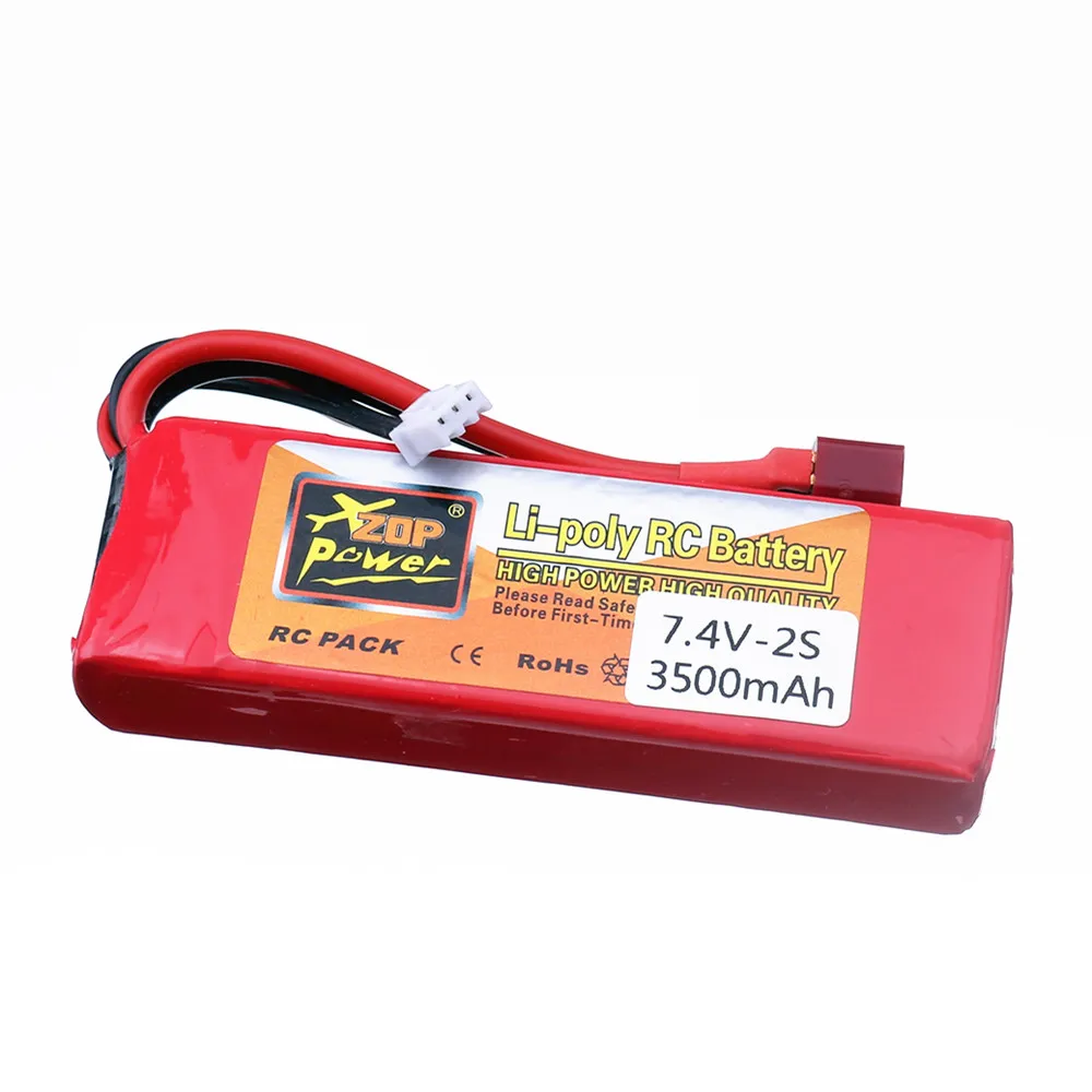 Lipo Battery 2S 7.4V 3500mah RC Battery with T Plug for Wltoys 144001 144010 124016 124017 124018 124019 RC Car Drone Boat Parts