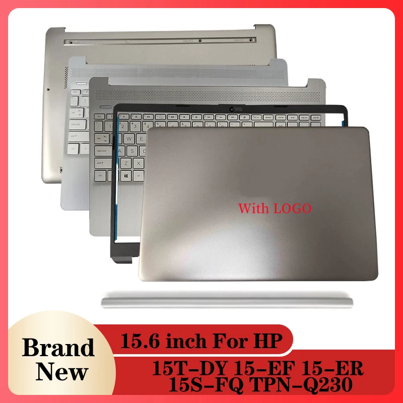 For HP 15T-DY 15-EF 15-ER 15S-EQ 15S-FQ TPN-Q222 TPN-Q230 Laptop LCD Back Cover/Front Bezel/Hinges/Palmrest Keyboard/Bottom Case