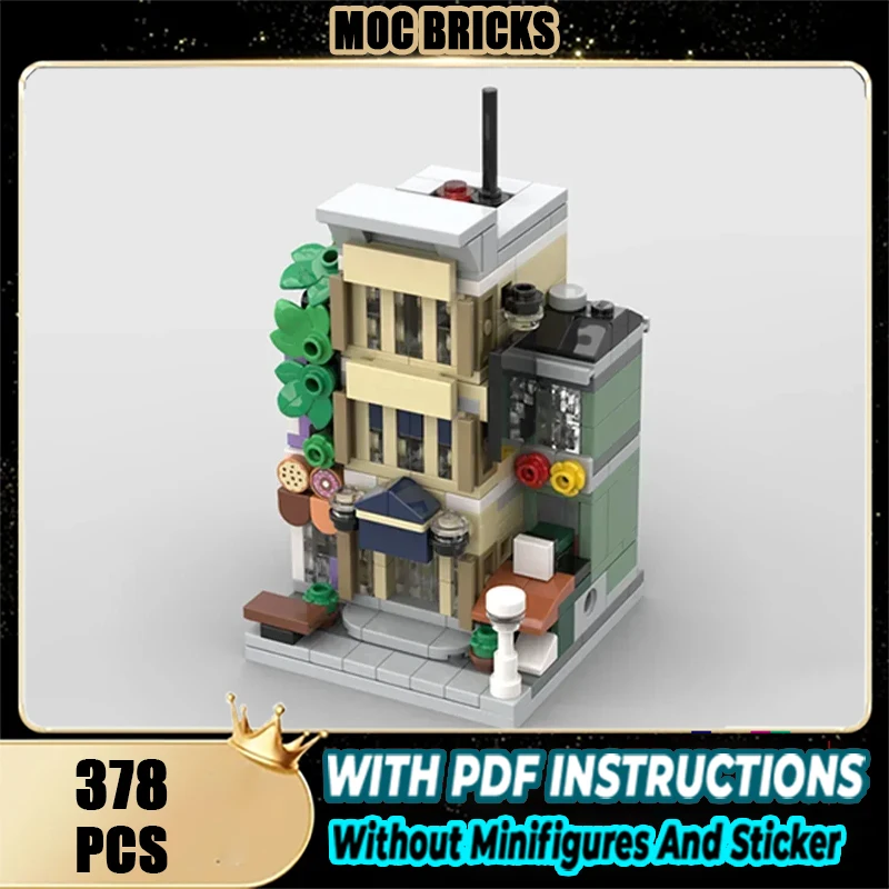 

City Street View Model Moc Building Bricks Police Station Technology Modular Blocks Gifts Christmas Toys DIY Sets Assembly