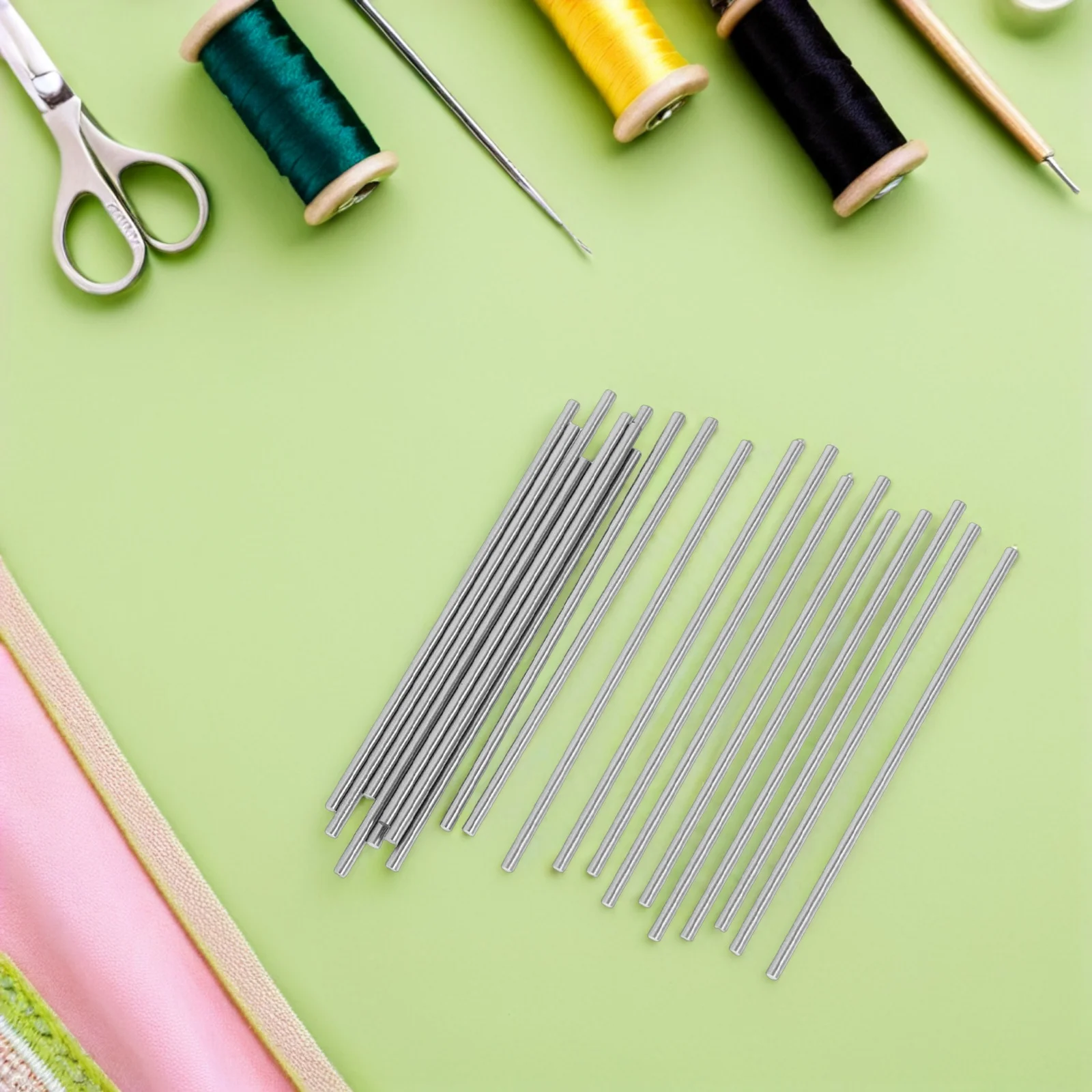 

20Pcs Stainless Steel Crochet Blocking Pins Rods Knitting Accessories Blocking Board Pegs Kit Knitting Block Pins