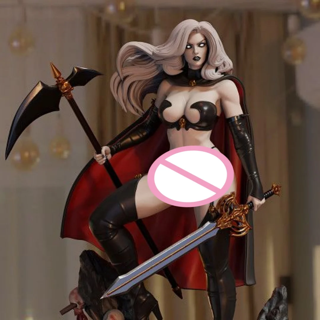 1/24 Scale 90mm height Resin Figure Assemble Model Kit The Sexy Lady of Combat Unassembled Unpainted 3D printed statue toy 1347