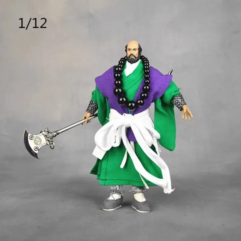1/12 Scale Soldier Clothes Monk Sha Dress Up Prayer Beads Clothes Suit Model for 6'' Action Figures Body Accessory