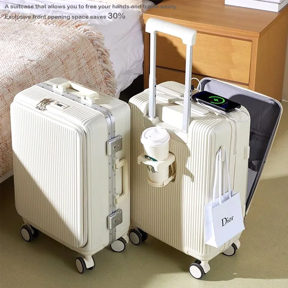 Aluminum Frame Travel Suitcase Luggage Carrier 20 24 28 Inch Trolley Case Luggage Carry-On Cabin Suitcases travel