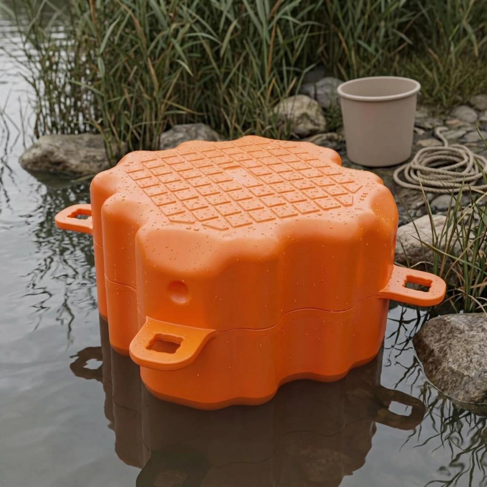 Floating Dock Module Square Buoy Module Floating Bridge Block Marine Grade Water Hardware Corrosion Resistant