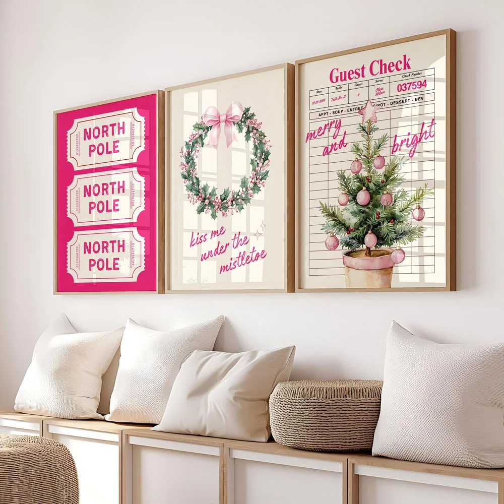 Classic Christmas Prints Poster Wall Art Christmas Room Decor Xmas Party Holiday Decor Printable Canvas Painting Gift Poster