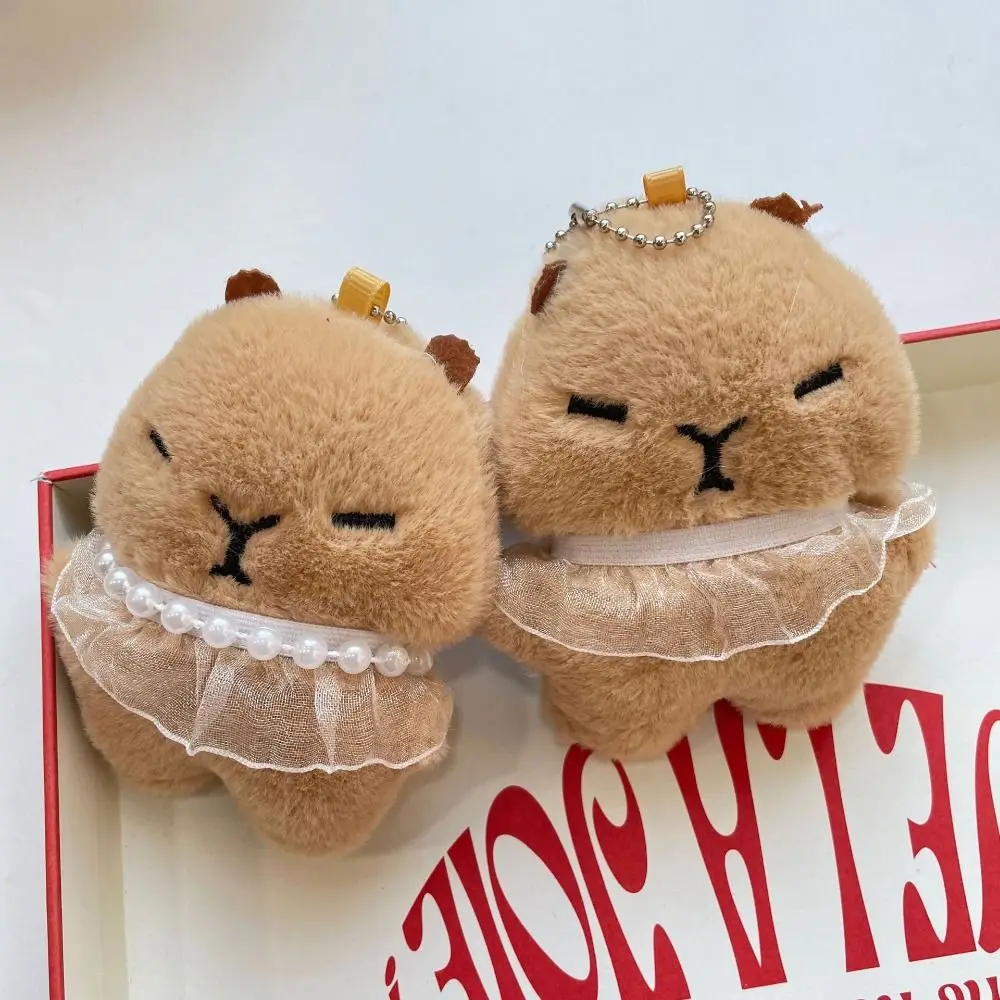 

Cartoon Tutu Capybara Keychain Fashion Soft Plush Stuffed Plush Doll Keychain Toys Guinea Pig Pendant Birthday Gift