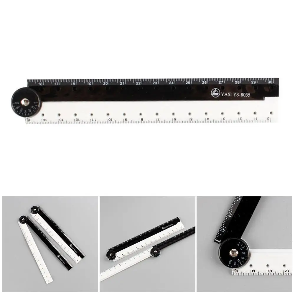Folding Ruler Black And White Simple Graphic Primary Suppli Birthday Stationery School School Student Gift 1pcs Dr Y0r1