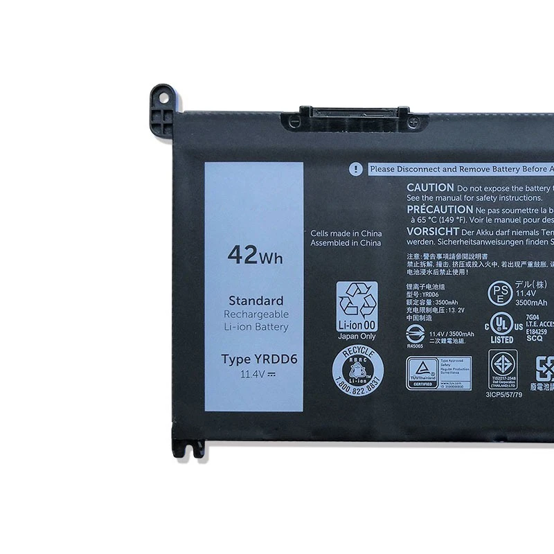 Imagem -04 - Ugb Nova Bateria Yrdd6 para Dell Inspiron 3582 3593 5480 54915593 Latitude 3310 2-em1 Vostro 3491 5481 5581 5490 5590 0vm732