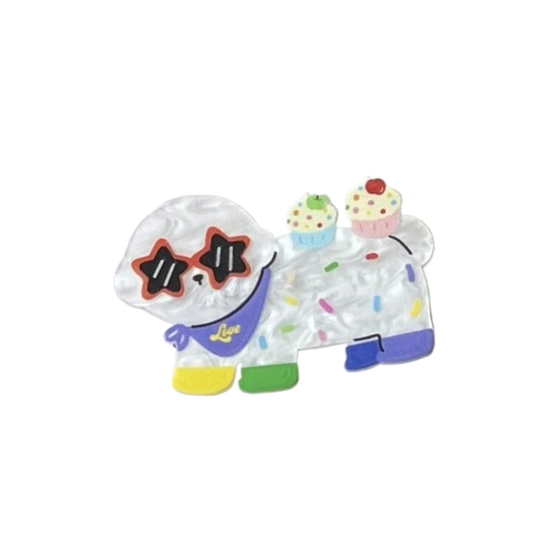 Sweet Cute Dog Hairpin Cartoon Duckbill Clip Heart Star Acrylic Bangs Hair Clip Broken Hair Clip All-match Hair Accessories