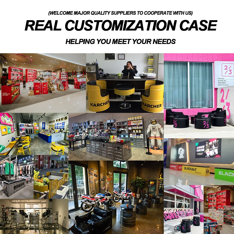 custom.Industrial Pro Style Metal Table and Chair Set Oil Sofa Dining Gym Commercial Negotiation Booth Iron Art Furni