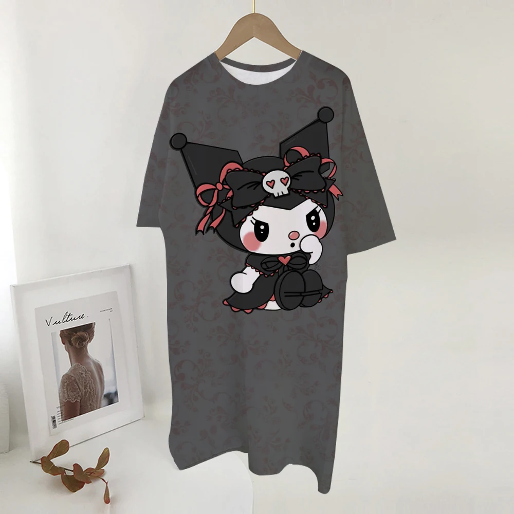 ฤดูร้อน Hello Kitty พิมพ์ชุดเสื้อยืดผู้หญิงชุดขายร้อนใหม่ตรงชุดลําลองเสื้อผ้าขนาดใหญ่