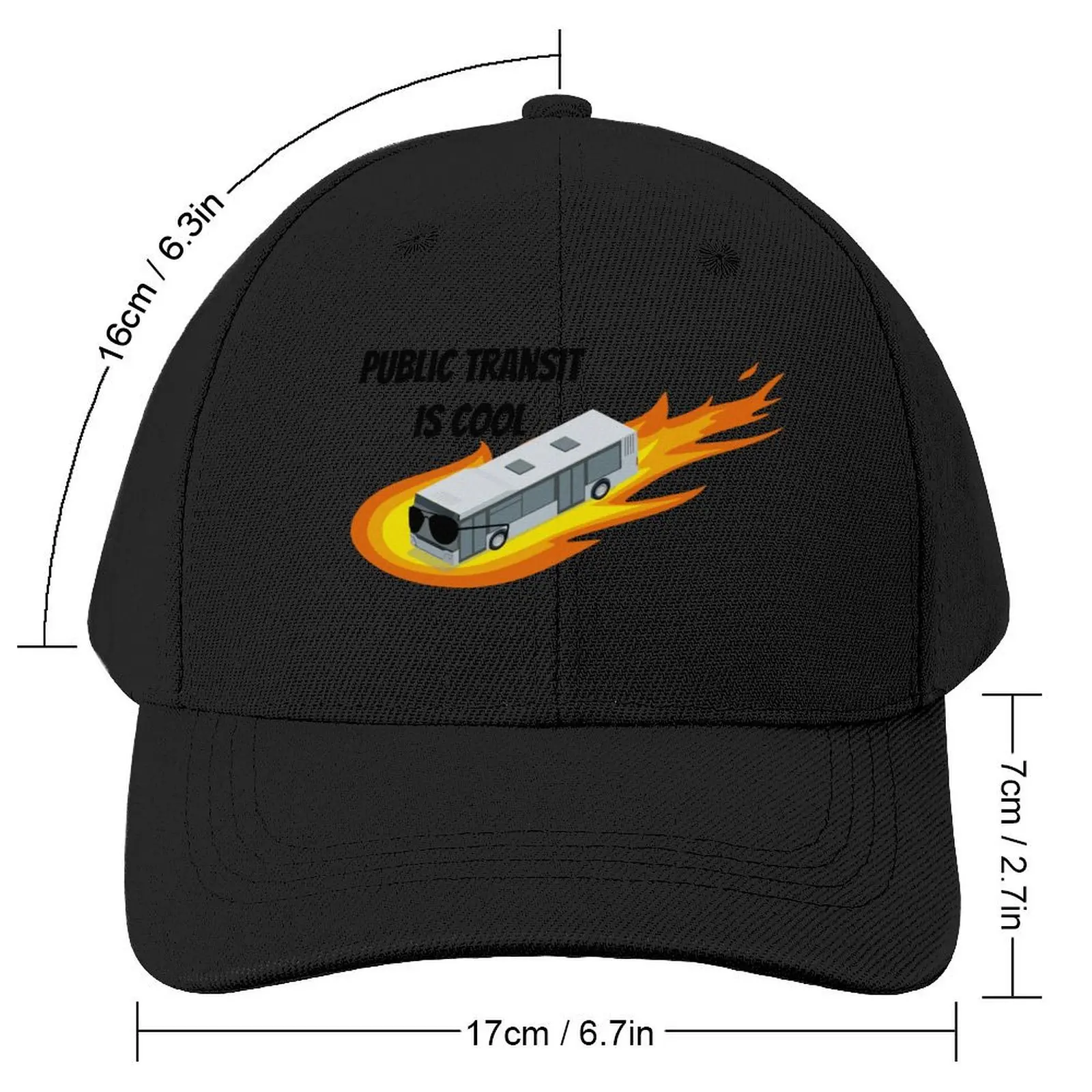 Public Transit is Cool Baseball Cap Streetwear Golf Cap Men's Baseball Women's