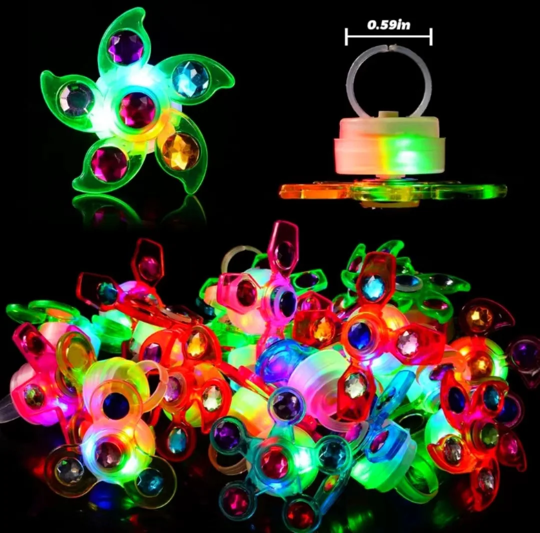 5/10/20Pcs LED Luminous Finger Bracelet Kids Birthday Party Favors Pinata Goodie Bag Filler Guests Gift Toy Back To School Party