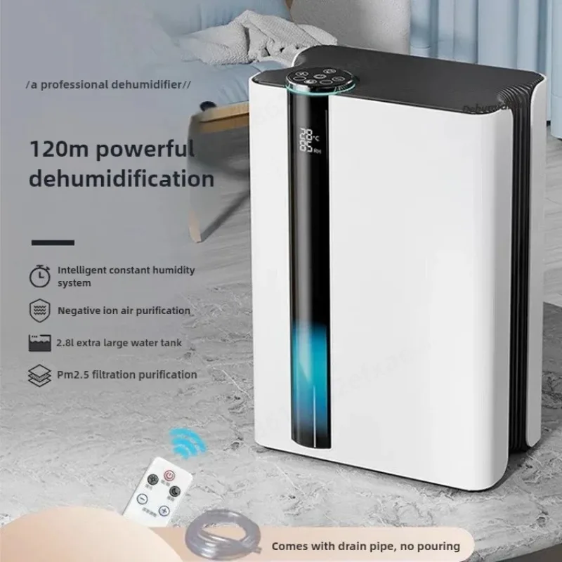 2.8L Household Air Dehumidifier Moisture Absorbing Machine Semiconductor Negative Ion Dehumidifier 110V 220V