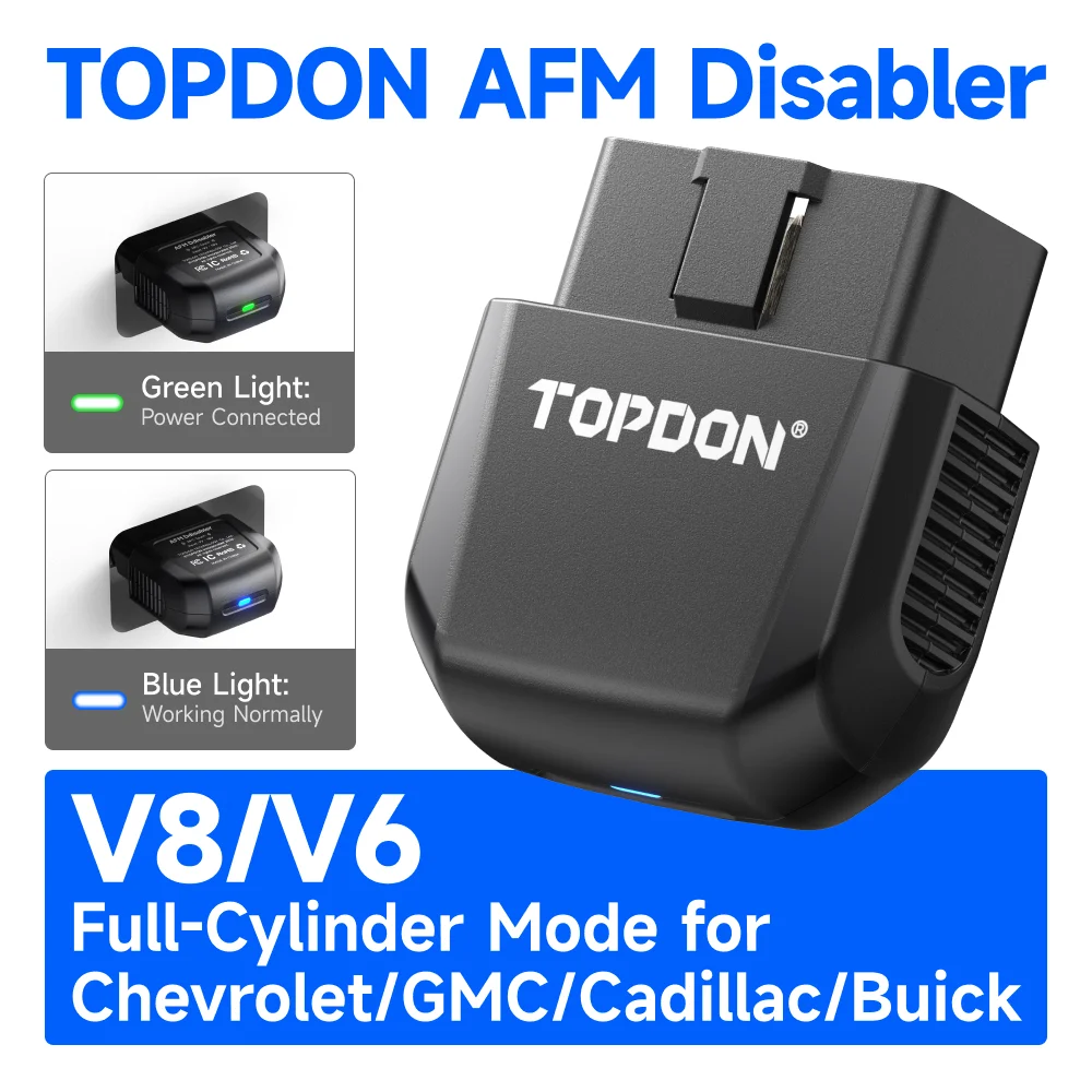 TOPDON AFM/DFM Disabler Active Fuel Management disable Device Compatible with V6 & V8 GM Vehicles Fits for Chevy Silverado NEW