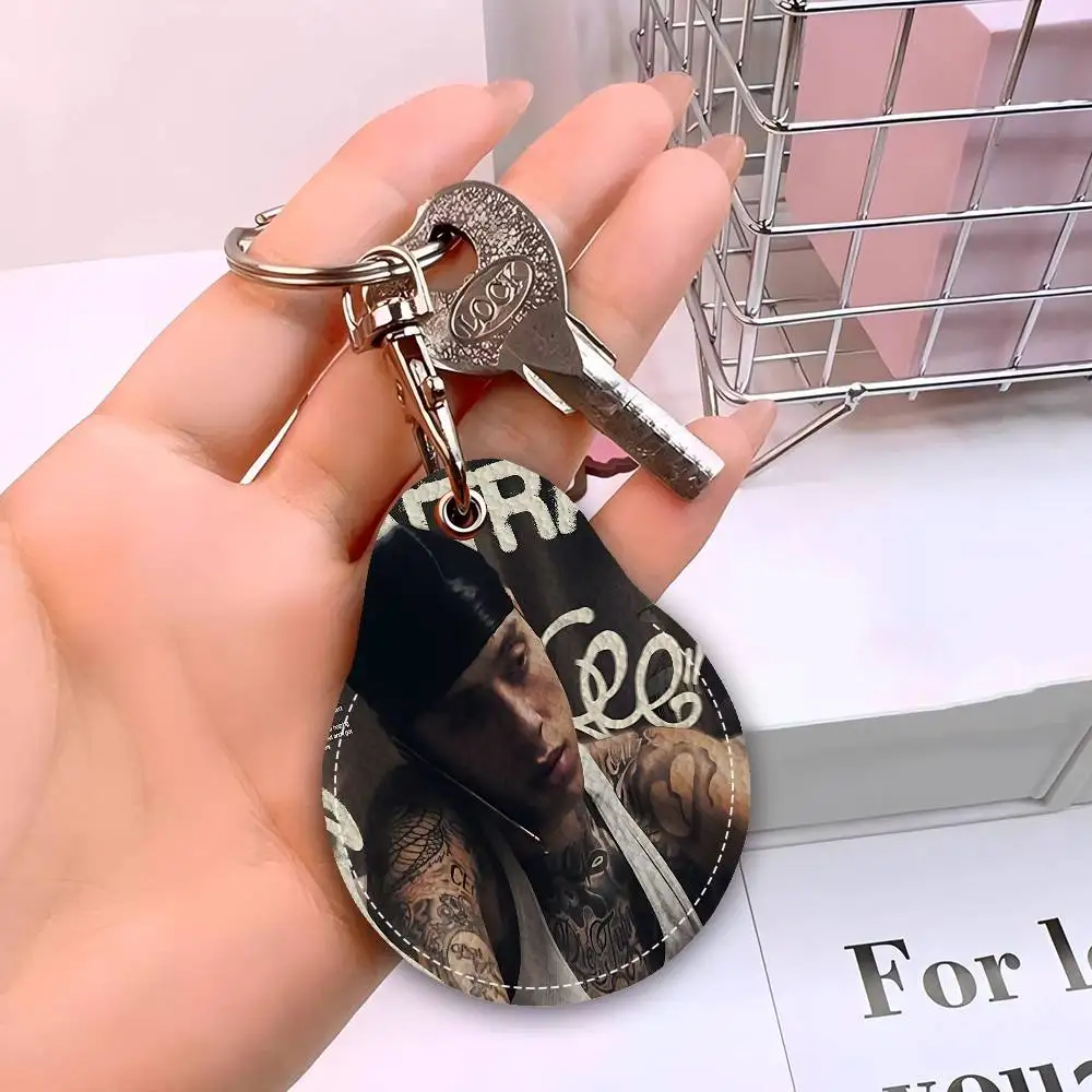 المغني C-المركز Cee المفاتيح الوصول حافظة للبطاقات مفتاح العلامة حلقة حامل بطاقة جلدية المفاتيح حلقة رئيسية قفل الباب الوصول العلامات #5