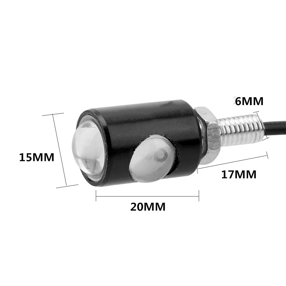 High Power 3W Eagle Eye MisunAuto X2235 LED License Plate Light Brake Lamp 2LED Car & Motorcycle Decorative Reverse Socket New