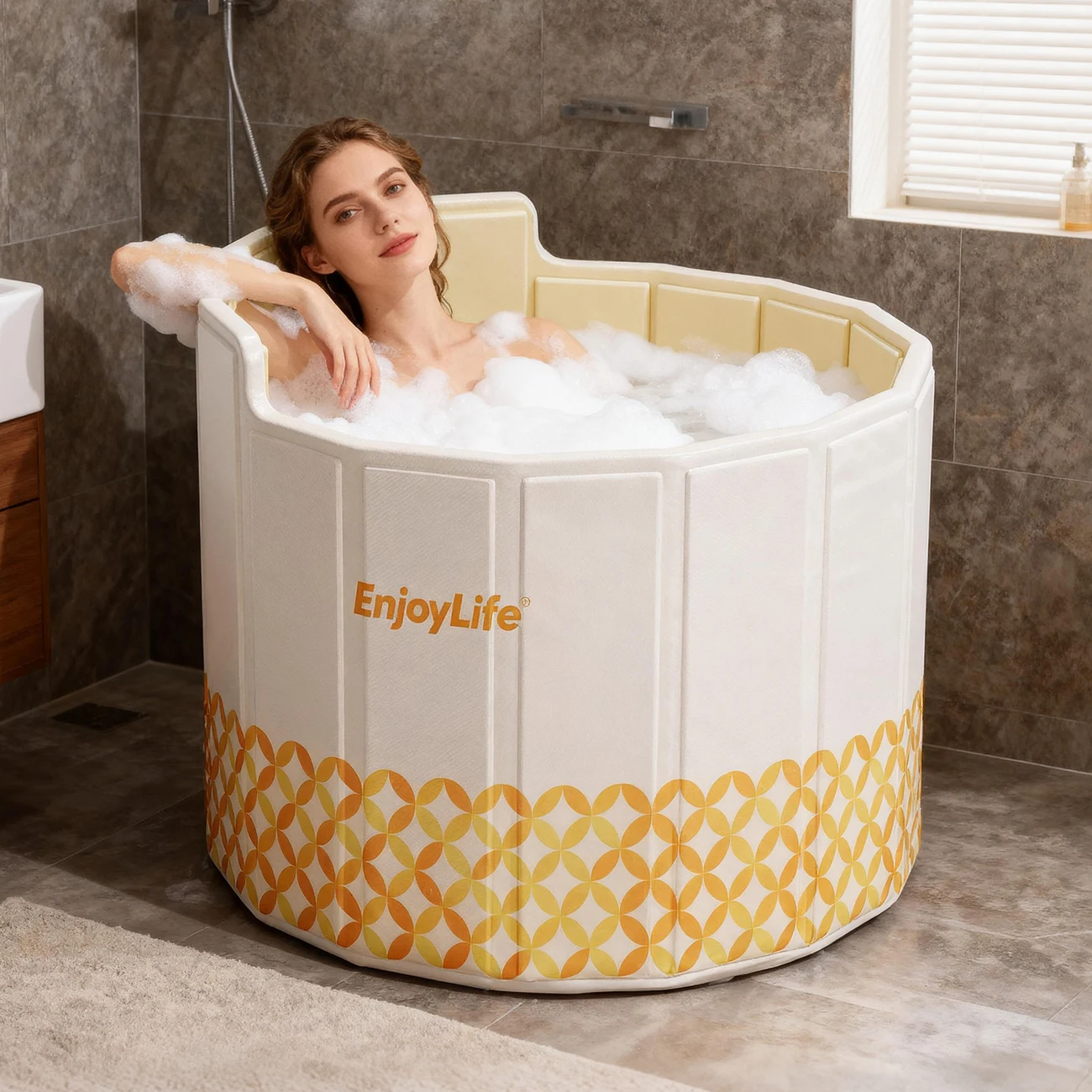 

Складная ванна для замачивания с толстой изоляцией для домашнего душа/на открытом воздухе, быстрое восстановление мышц, без настройки