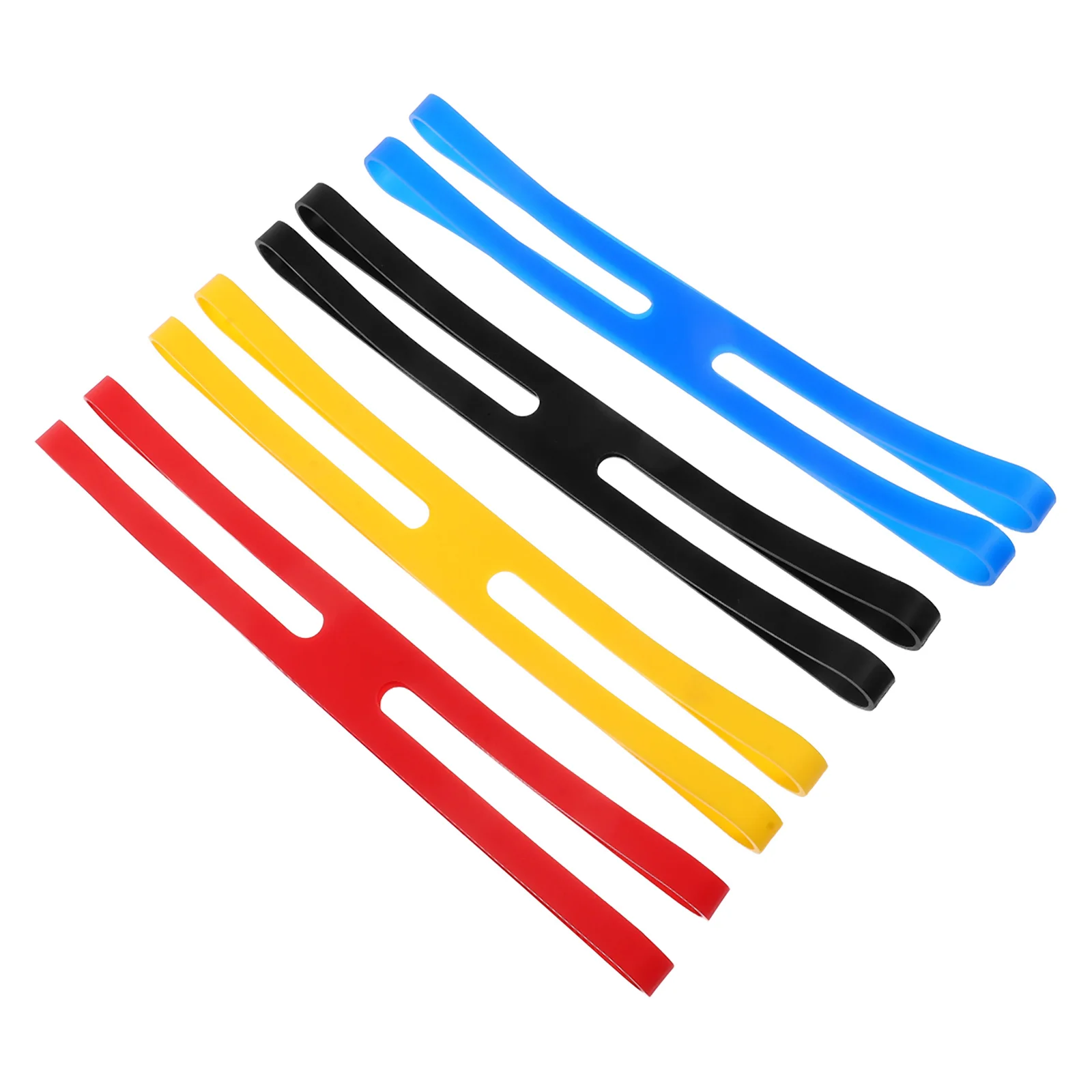 

4Pcs Lunch Box Silicone Bands Portable Elastic Straps Reusable Fixing Bands Shape Tableware Organizer Travel Picnic Storage