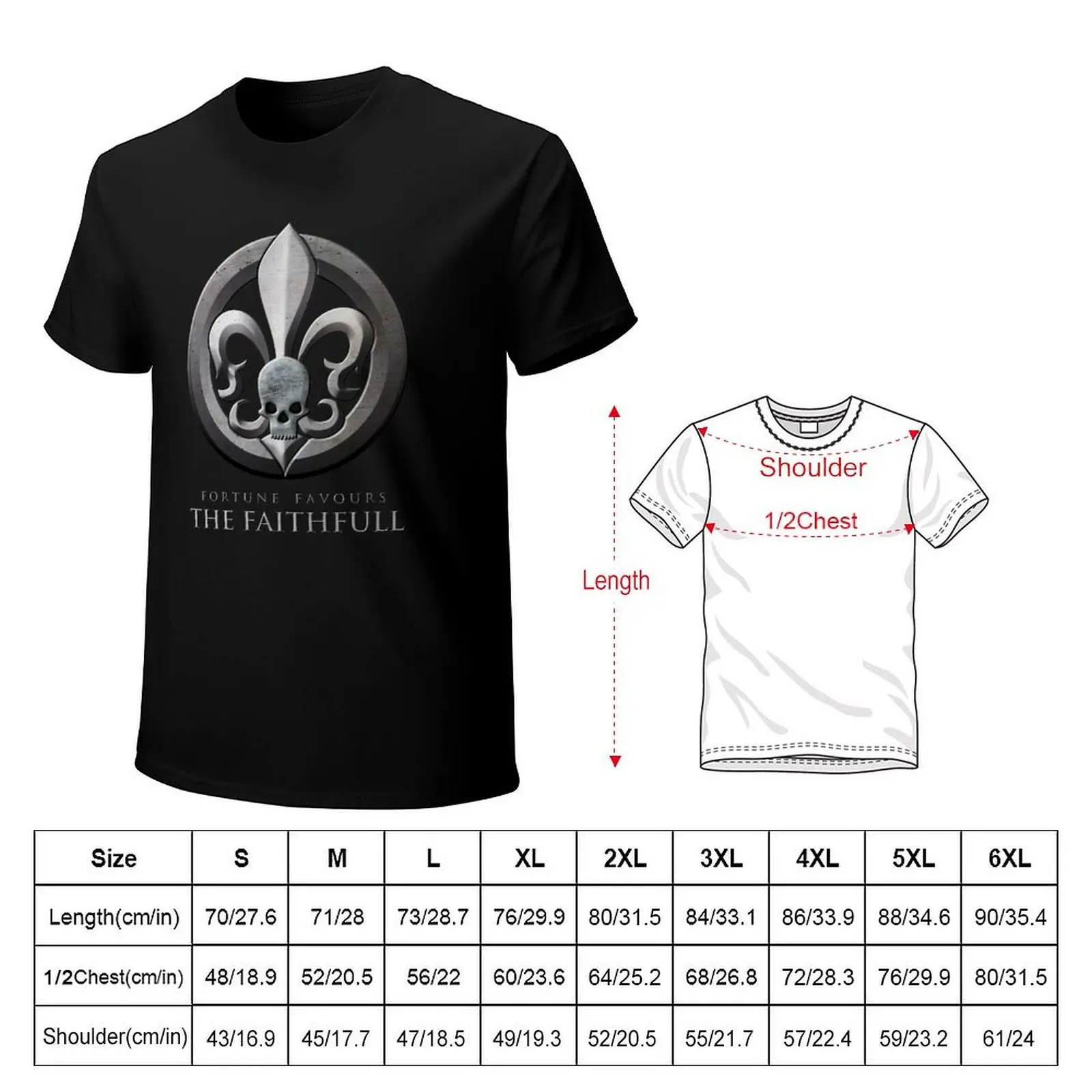 Sisters of Battle - Fortune Favours The Faithfull T-Shirt Casual Simple Design Short Sleeve Shirt