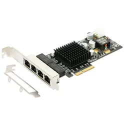 4 portas pcie poe placa de rede, 10/100/1000m, gigabit industrial ethernet converter, adaptador 1x, inteligente 350 chip